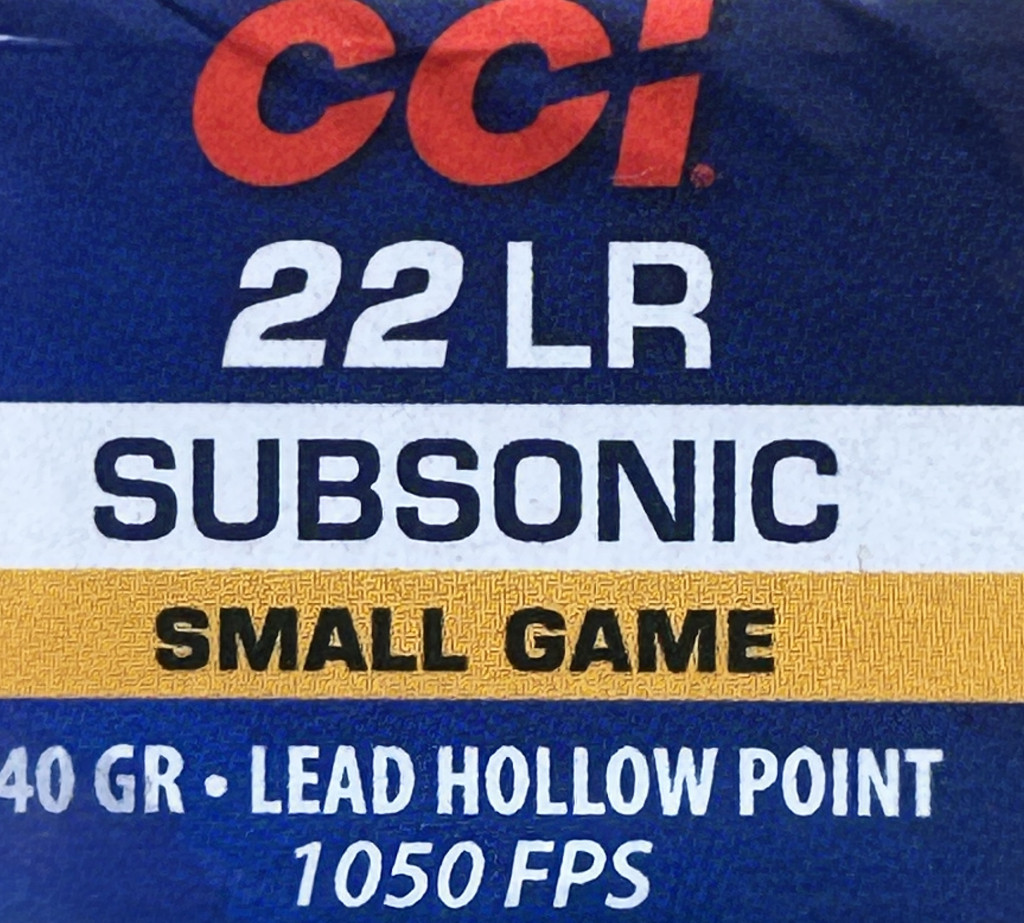 CCI 22LR Subsonic