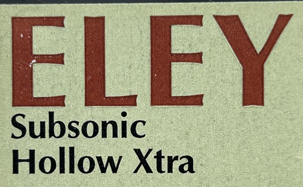 Eley Subsonic Hollow Xtra Plus .22