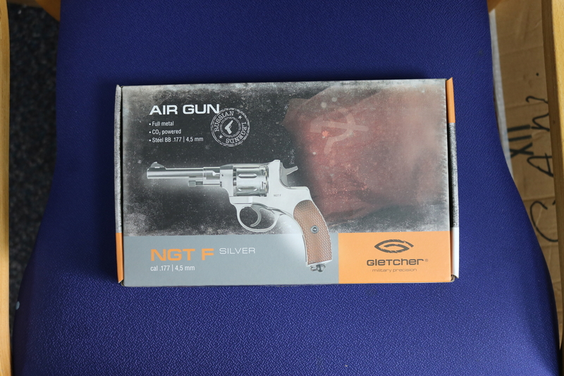 Gletcher NGT F Silver 4.5MM Steel BB .177  Air Pistols